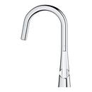 GROHE Starlight Chrome Pull Down Kitchen Faucet 