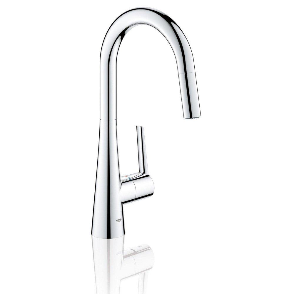 GROHE Starlight Chrome Pull Down Kitchen Faucet 