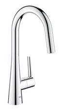 Single Handle Pull Down Kitchen Faucet in Starlight Chrome