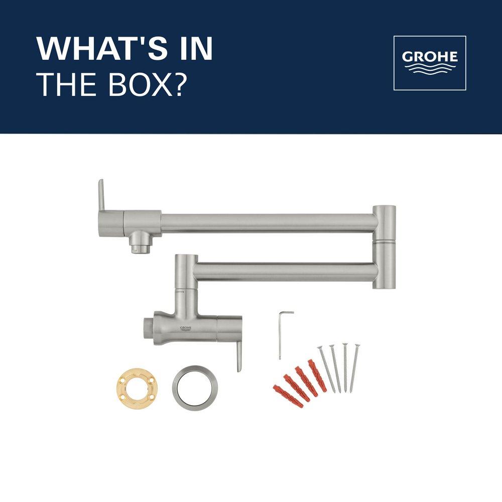 GROHE SuperSteel Infinity Two Handle Lever Pot Filler 