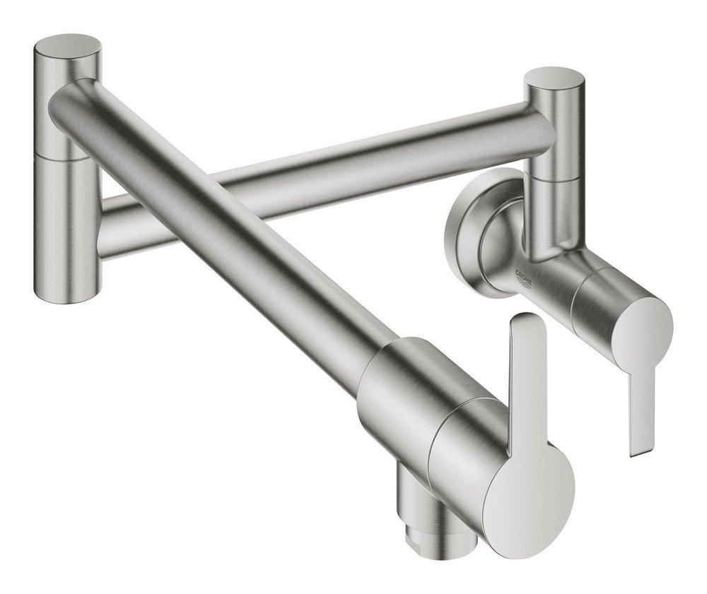 GROHE SuperSteel Infinity&trade; Two Handle Lever Pot Filler 