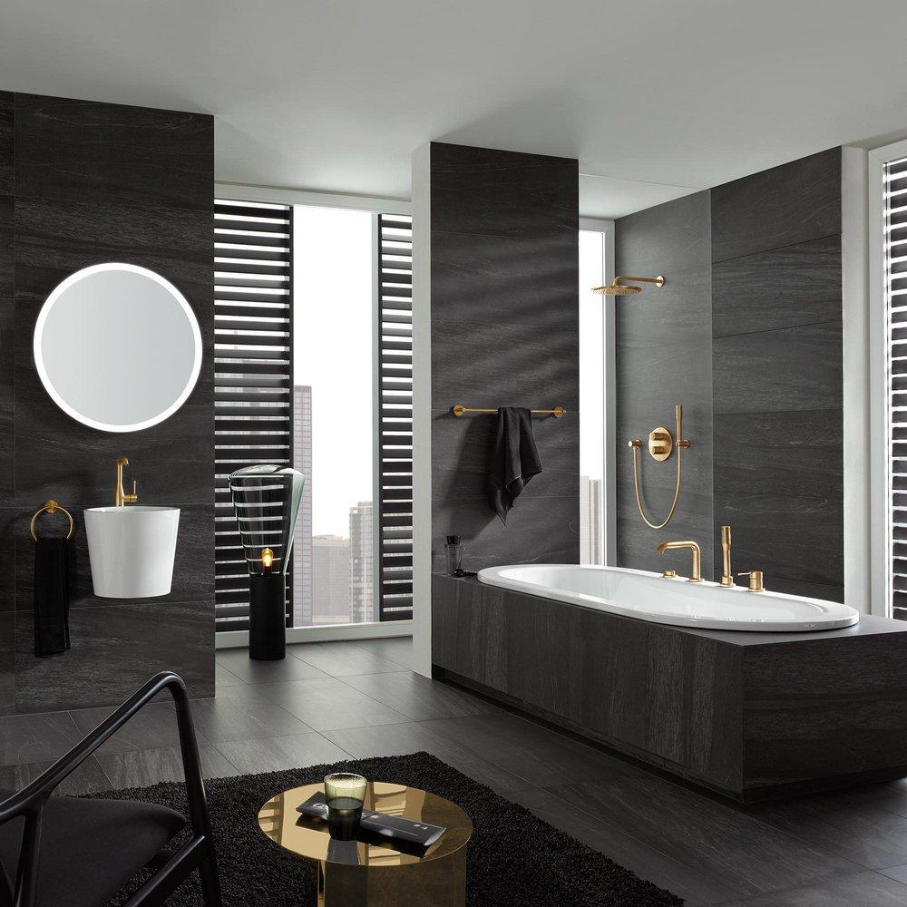 GROHE Brushed Cool Sunrise 24 in. Towel Bar 