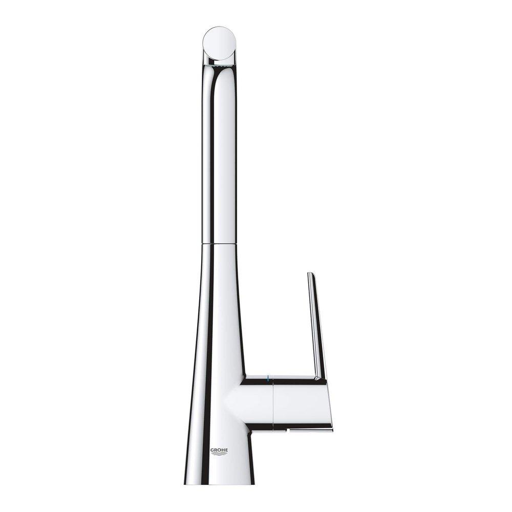 GROHE Chrome Single Handle Pull Down Kitchen Faucet 