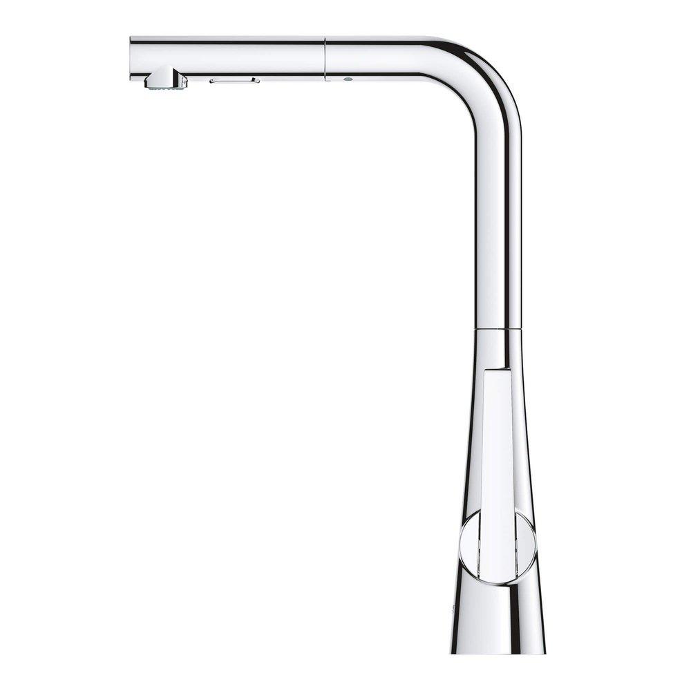 GROHE Chrome Single Handle Pull Down Kitchen Faucet 