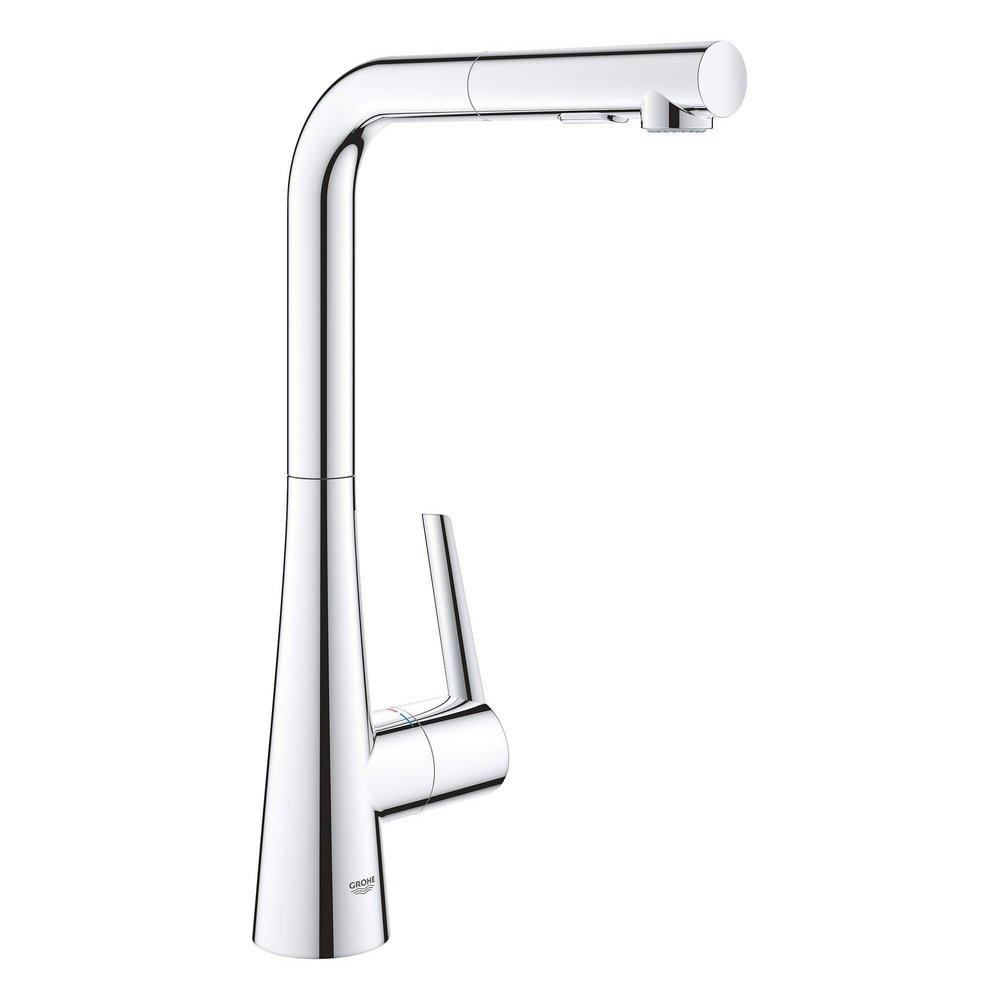 GROHE Chrome Single Handle Pull Down Kitchen Faucet 