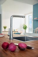 GROHE Chrome Single Handle Pull Down Kitchen Faucet 