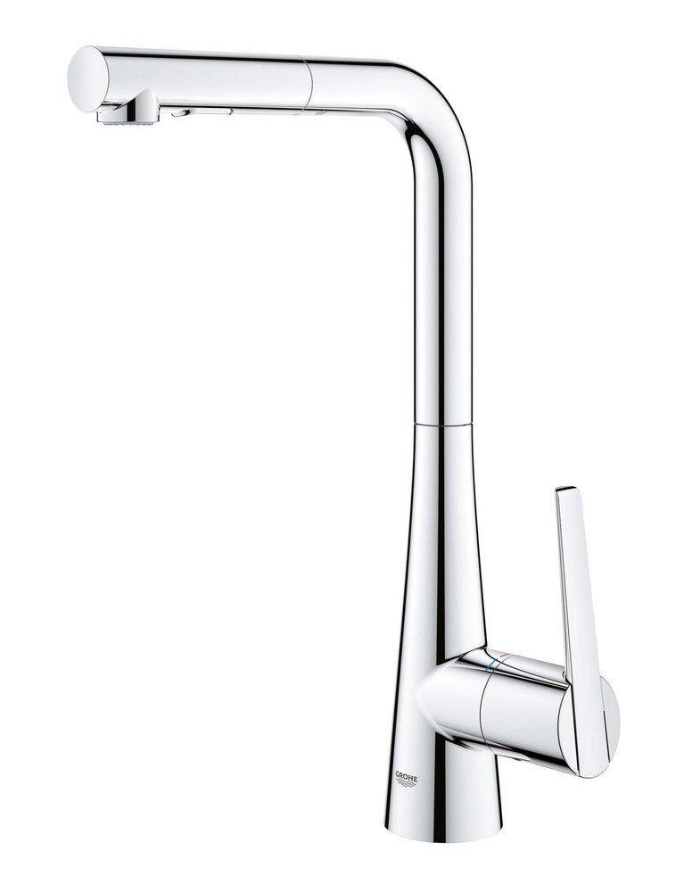 GROHE Chrome Single Handle Pull Down Kitchen Faucet 