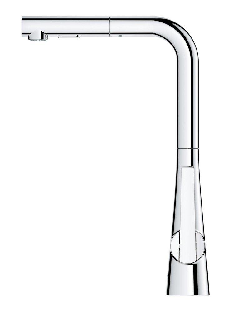 GROHE Chrome Single Handle Pull Down Kitchen Faucet 