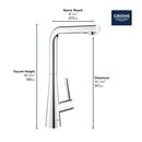 GROHE Chrome Single Handle Pull Down Kitchen Faucet 