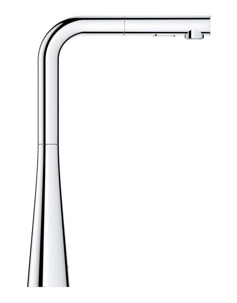 GROHE Chrome Single Handle Pull Down Kitchen Faucet 