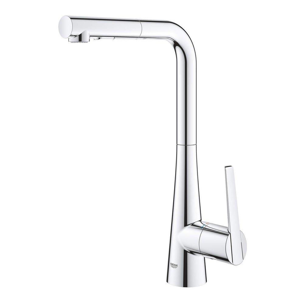GROHE Chrome Single Handle Pull Down Kitchen Faucet 