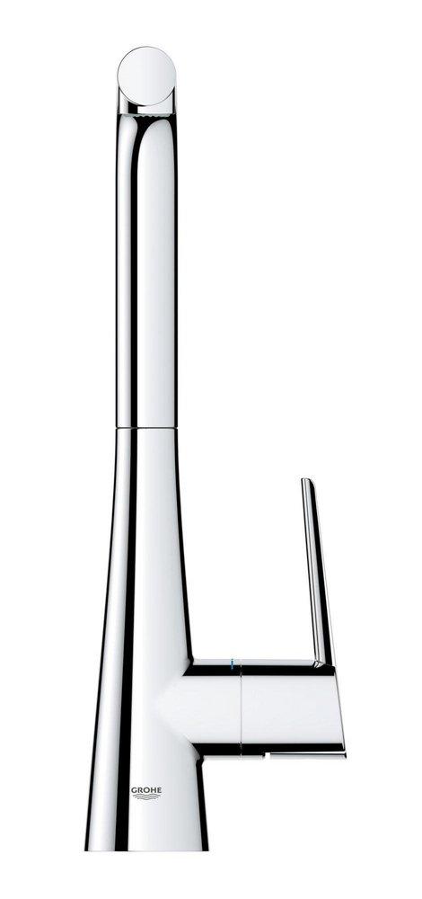 GROHE Chrome Single Handle Pull Down Kitchen Faucet 