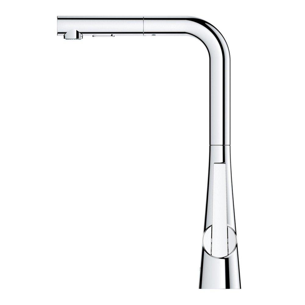 GROHE Chrome Single Handle Pull Down Kitchen Faucet 
