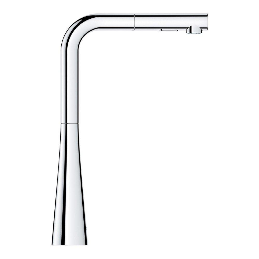 GROHE Chrome Single Handle Pull Down Kitchen Faucet 