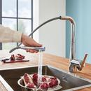 GROHE Chrome Single Handle Pull Down Kitchen Faucet 