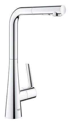 Single Handle Pull Out Kitchen Faucet in Chrome