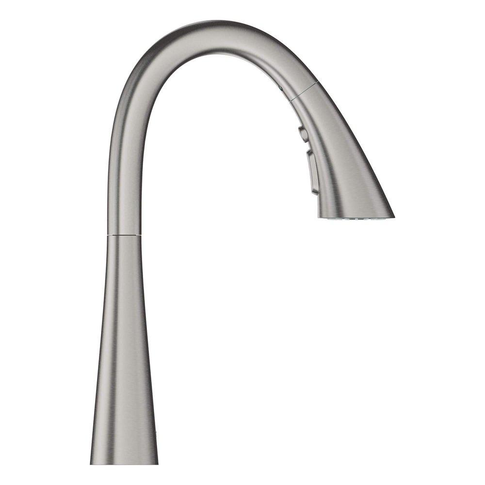 GROHE SuperSteel Infinity Single Handle Pull Out Kitchen Faucet 