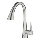 GROHE SuperSteel Infinity Single Handle Pull Out Kitchen Faucet 