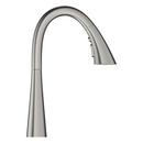 GROHE SuperSteel Infinity Single Handle Pull Out Kitchen Faucet 