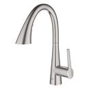 GROHE SuperSteel Infinity Single Handle Pull Out Kitchen Faucet 