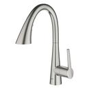 GROHE SuperSteel Infinity Single Handle Pull Out Kitchen Faucet 