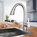 GROHE SuperSteel Infinity&trade; Single Handle Pull Out Kitchen Faucet 