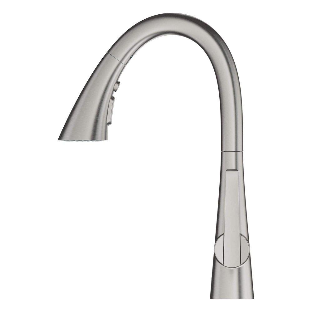 GROHE SuperSteel Infinity&trade; Single Handle Pull Out Kitchen Faucet 