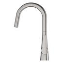 GROHE Steel Single Handle Pull Down Kitchen Faucet 