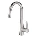 GROHE Steel Single Handle Pull Down Kitchen Faucet 