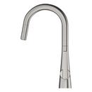 GROHE Steel Single Handle Pull Down Kitchen Faucet 