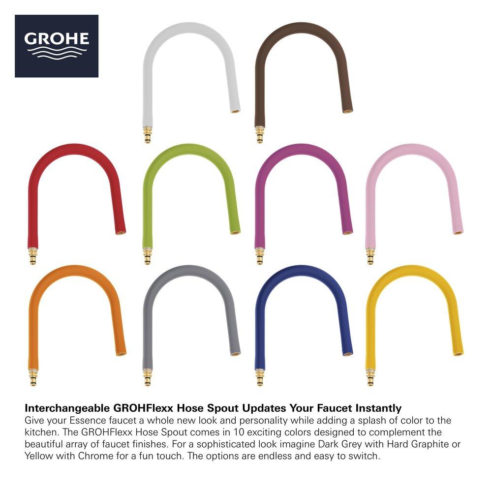GROHE Hard Graphite Single Handle Pull Out Kitchen Faucet 