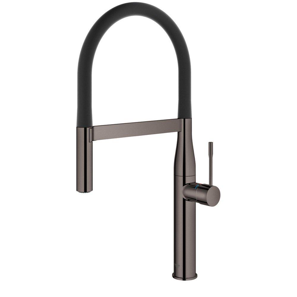 GROHE Hard Graphite Single Handle Pull Out Kitchen Faucet 
