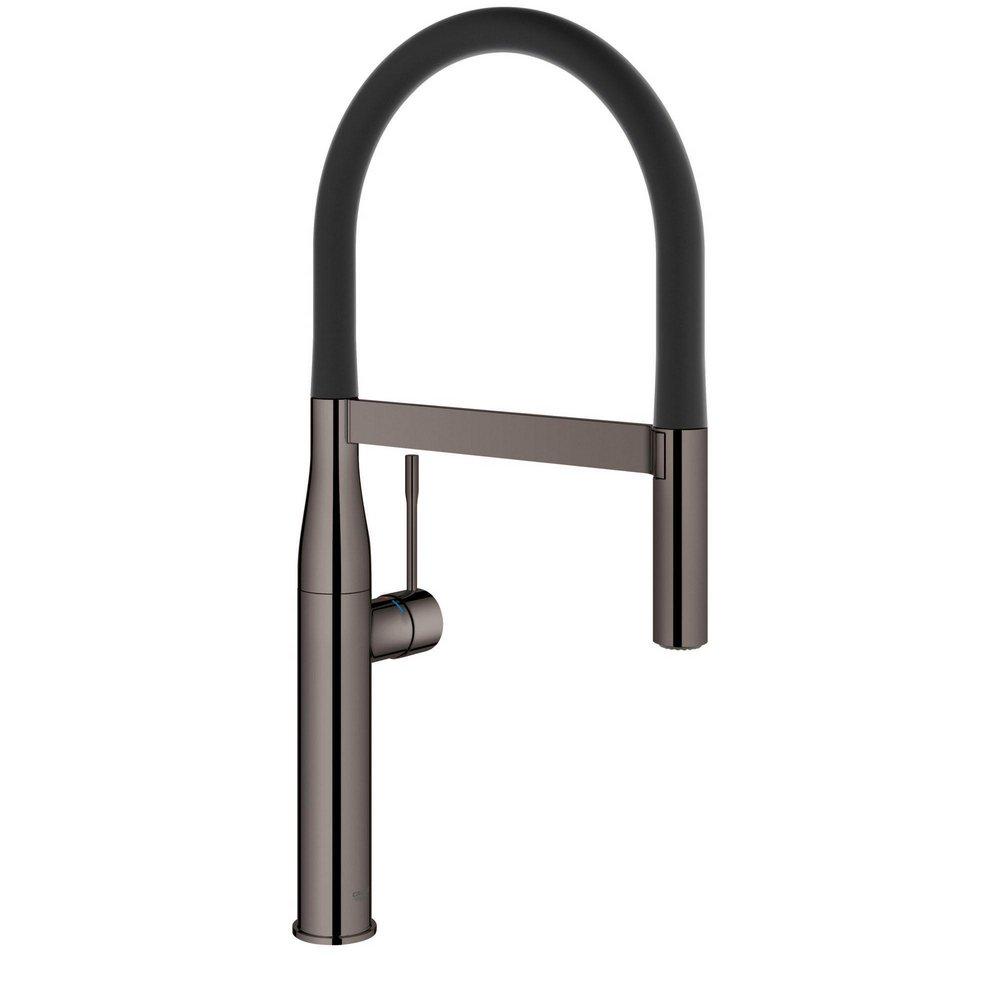 GROHE Hard Graphite Single Handle Pull Out Kitchen Faucet 