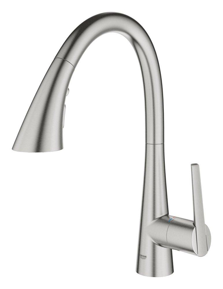 GROHE SuperSteel Infinity Monoblock Single Handle Pull Out Kitchen Faucet 