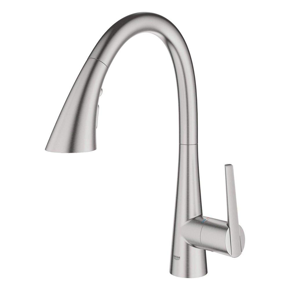 GROHE SuperSteel Infinity Monoblock Single Handle Pull Out Kitchen Faucet 