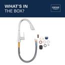 GROHE SuperSteel Infinity Monoblock Single Handle Pull Out Kitchen Faucet 