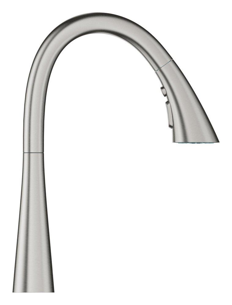 GROHE SuperSteel Infinity Monoblock Single Handle Pull Out Kitchen Faucet 