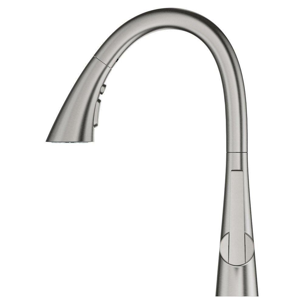 GROHE SuperSteel Infinity Monoblock Single Handle Pull Out Kitchen Faucet 