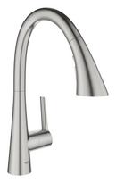 GROHE SuperSteel Infinity™ Monoblock Single Handle Pull Out Kitchen Faucet 