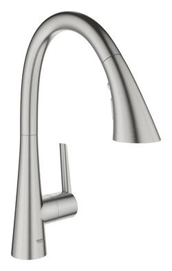 Single Handle Pull Down Kitchen Faucet in SuperSteel Infinity™