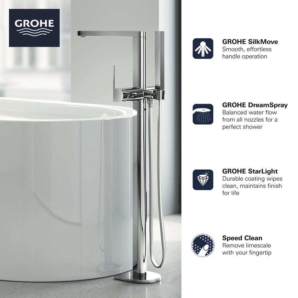 GROHE Chrome Single Handle Lever Floor Mount Filler 