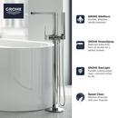 GROHE Chrome Single Handle Lever Floor Mount Filler 
