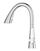 GROHE Chrome Single Handle Pull Out Kitchen Faucet 