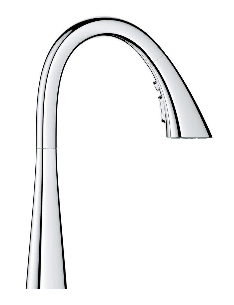 GROHE Chrome Single Handle Pull Out Kitchen Faucet 