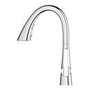 GROHE Chrome Single Handle Pull Out Kitchen Faucet 
