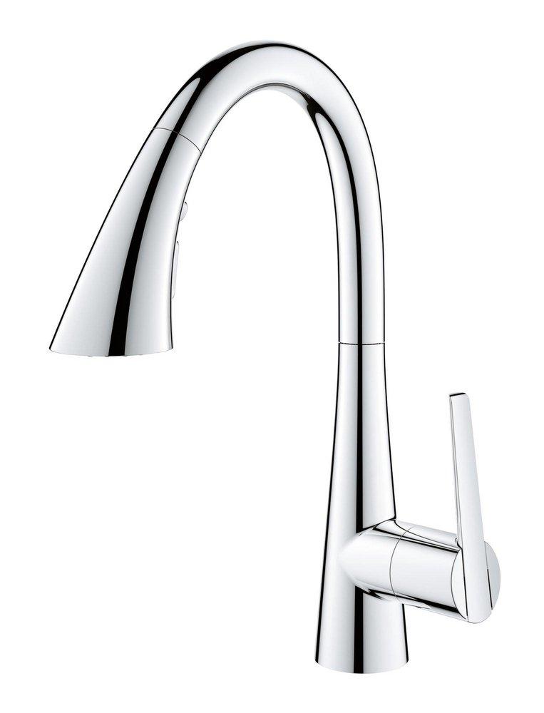 GROHE Chrome Single Handle Pull Out Kitchen Faucet 
