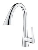 GROHE Chrome Single Handle Pull Out Kitchen Faucet 