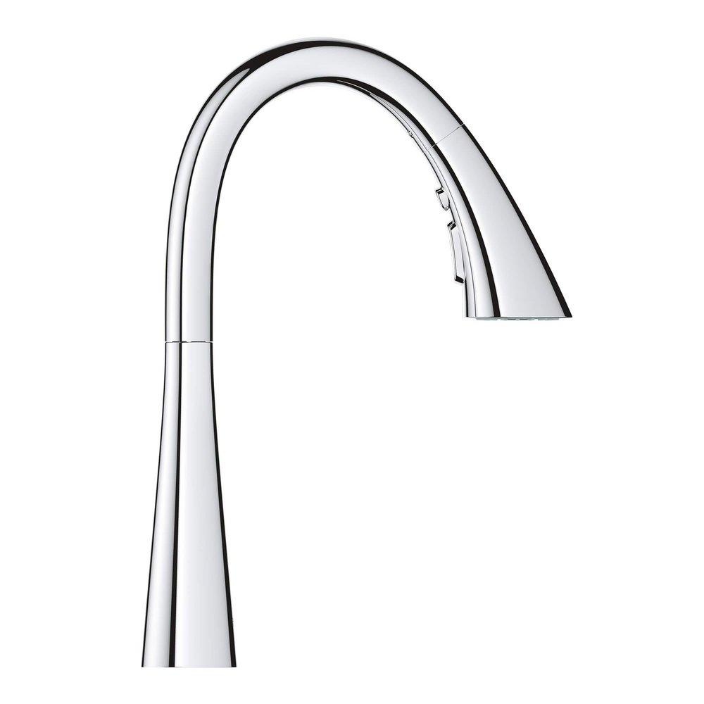 GROHE Chrome Single Handle Pull Out Kitchen Faucet 