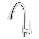 GROHE Chrome Single Handle Pull Out Kitchen Faucet 
