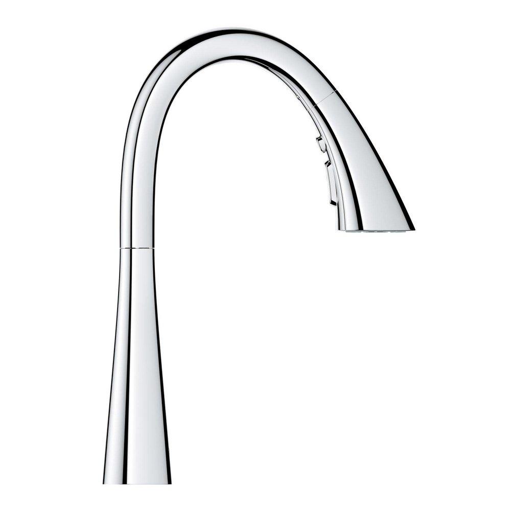 GROHE Chrome Single Handle Pull Out Kitchen Faucet 